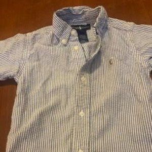 Ralph Lauren Polo 2T seersucker short sleeve shirt